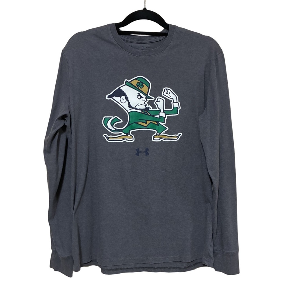 Notre Dame Fighting Irish Long Sleeve Tee Men’s M Under Armour Loose Fit NCAA